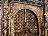 Kathmandu Patan Golden Temple 33 Swayambhu Chaitya Lattice Door The lattice doors of the Swayambhu Chaitya in the Golden Temple in Patan are very ornate.